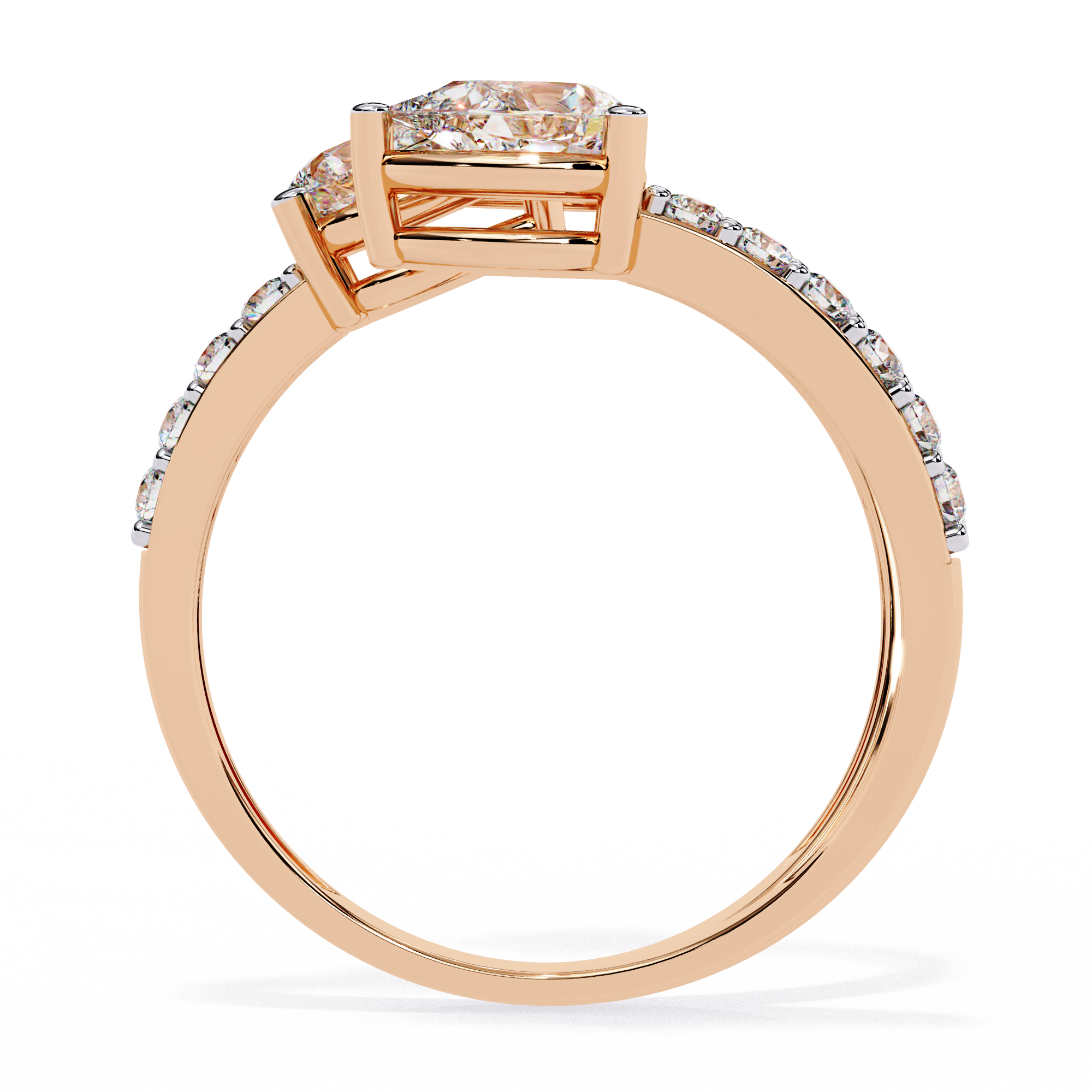 Solitairekart 1.34ct Natural Diamond Lustrous Swirl Ring-HI Color, VS-SI Clarity